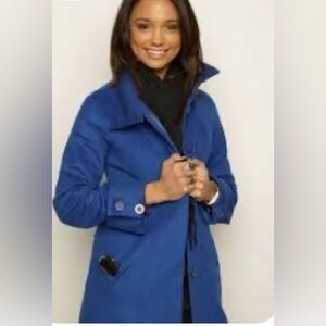 Australian wool cobalt blue coat by fashion
designer George Simonton size 8P
